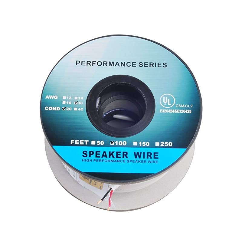 Feet 18AWG CL2 Rated 2Conductor Loud Speaker Cable for inWall Installation