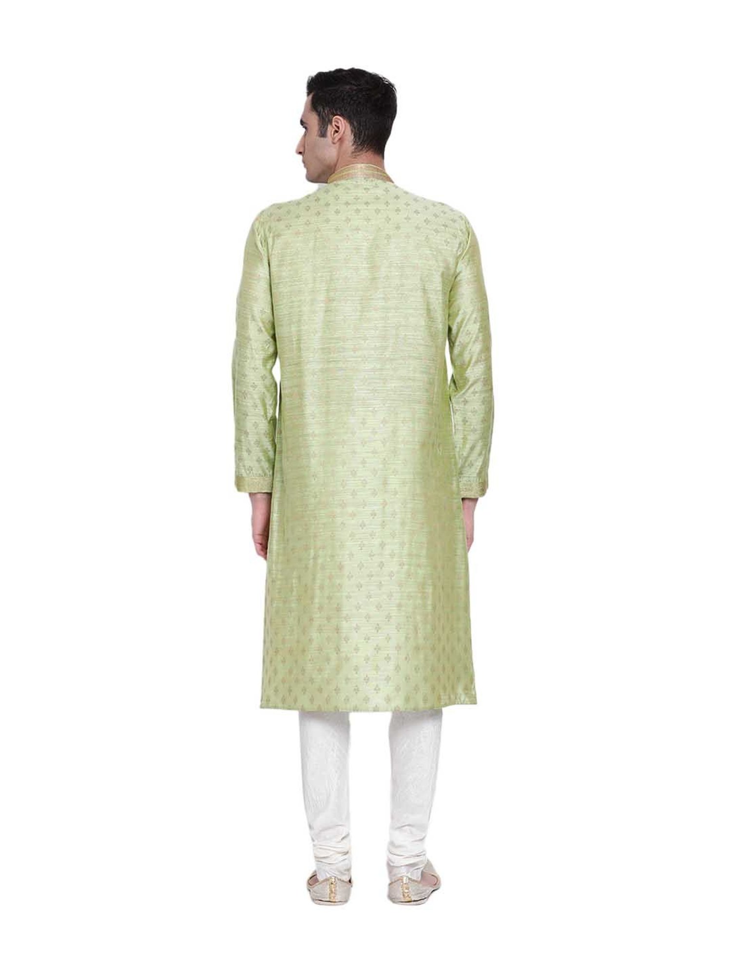 Sanwara Mint Green Embroidered Kurta & Pyjama Set