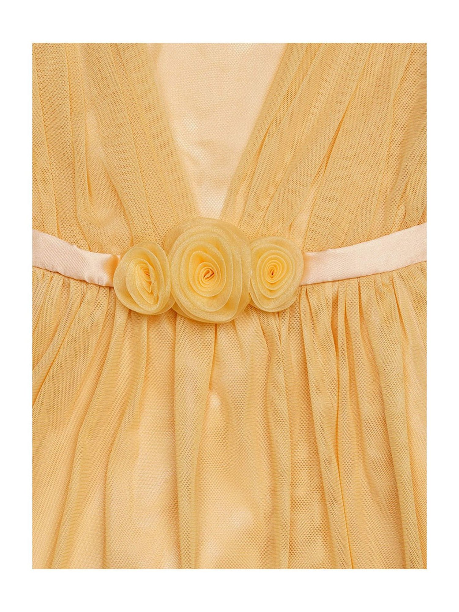 H by Hamleys Girls Light Yellow Solid Dress