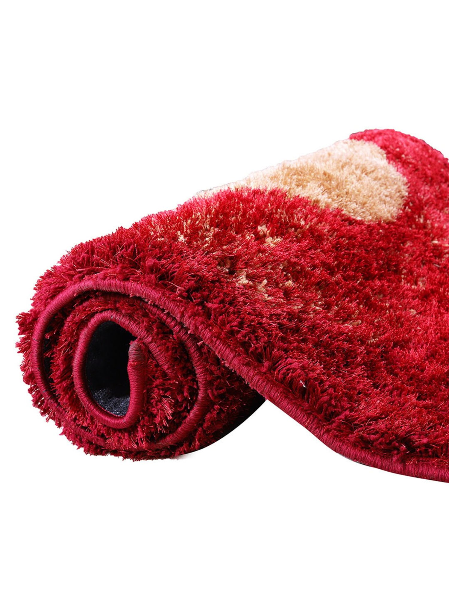 Romee Maroon Polyester Geometric Carpets