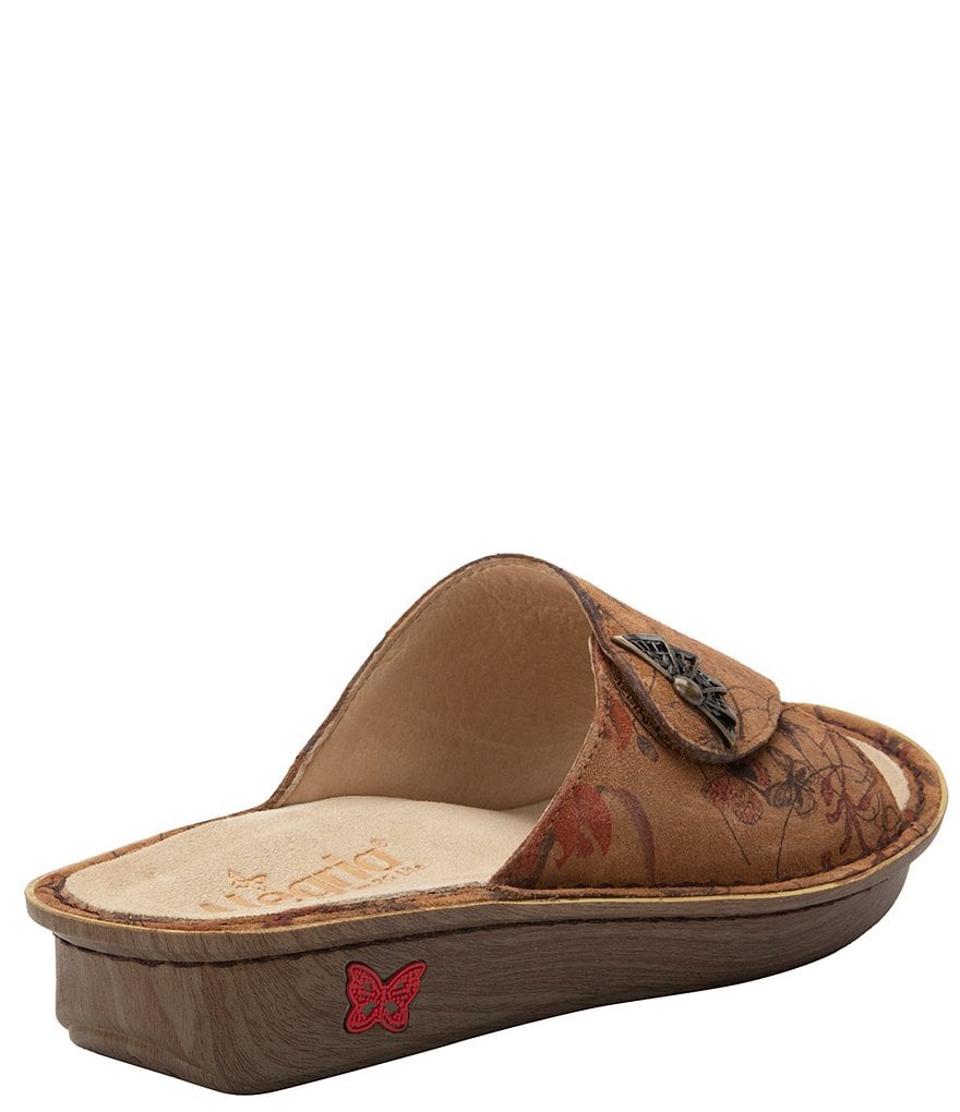 Alegria Vivica Woodland Wonders Printed Leather Wedge Slides