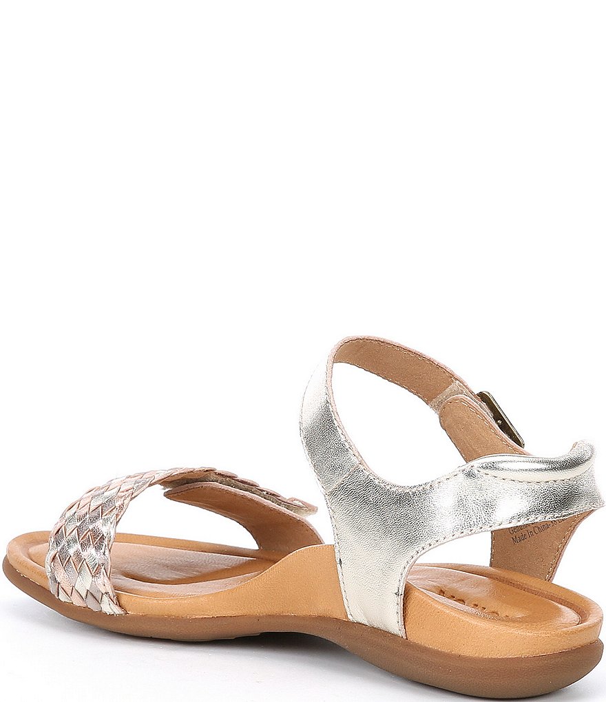 Aetrex Lucy Leather Ankle Strap Sandals