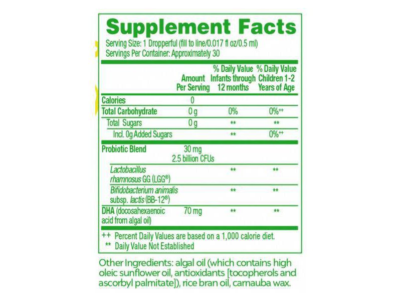 Culturelle Baby Probiotic + DHA Drops - 0.57 fl oz