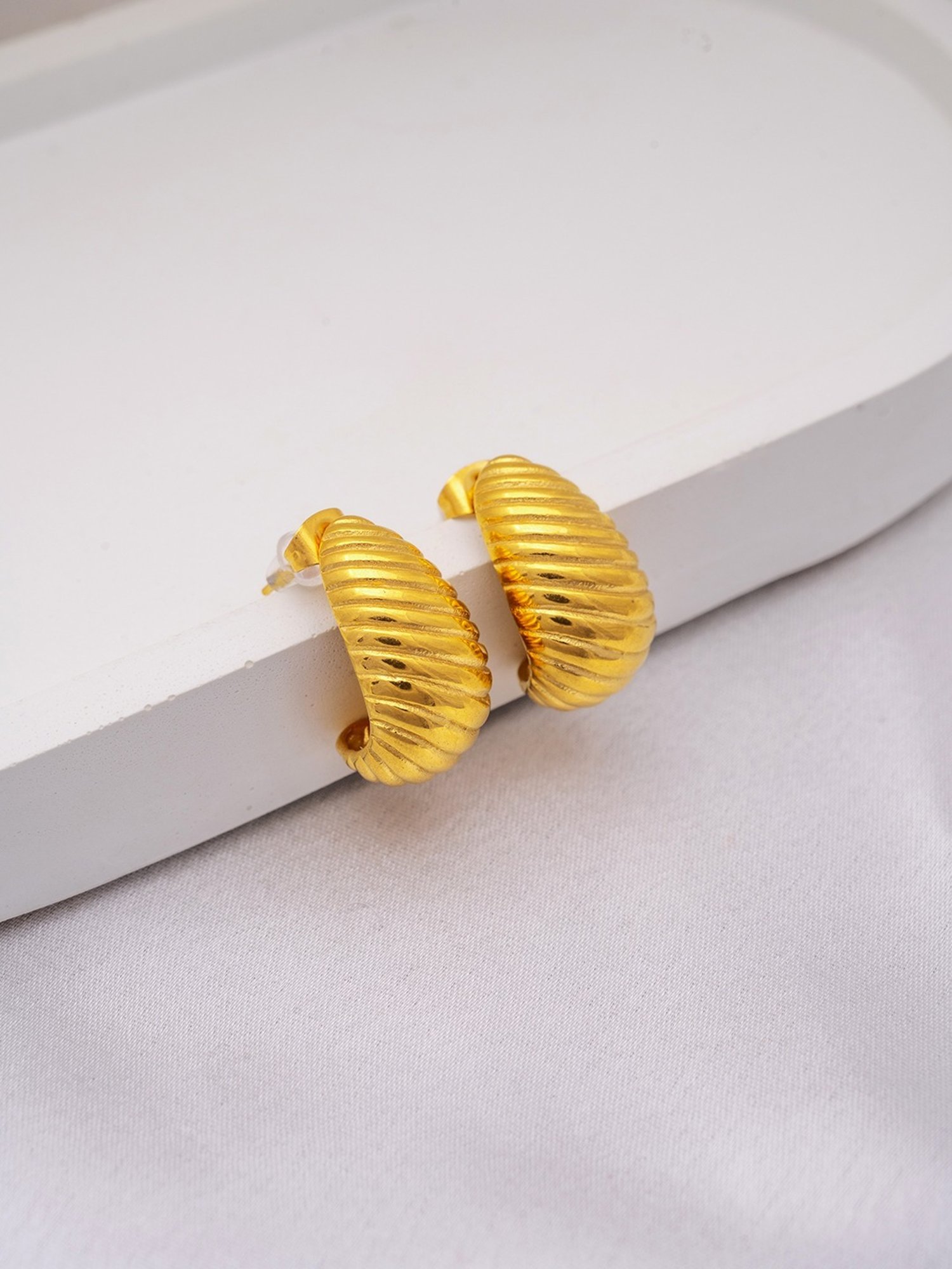 Perfectly Average Small Croissant Earrings