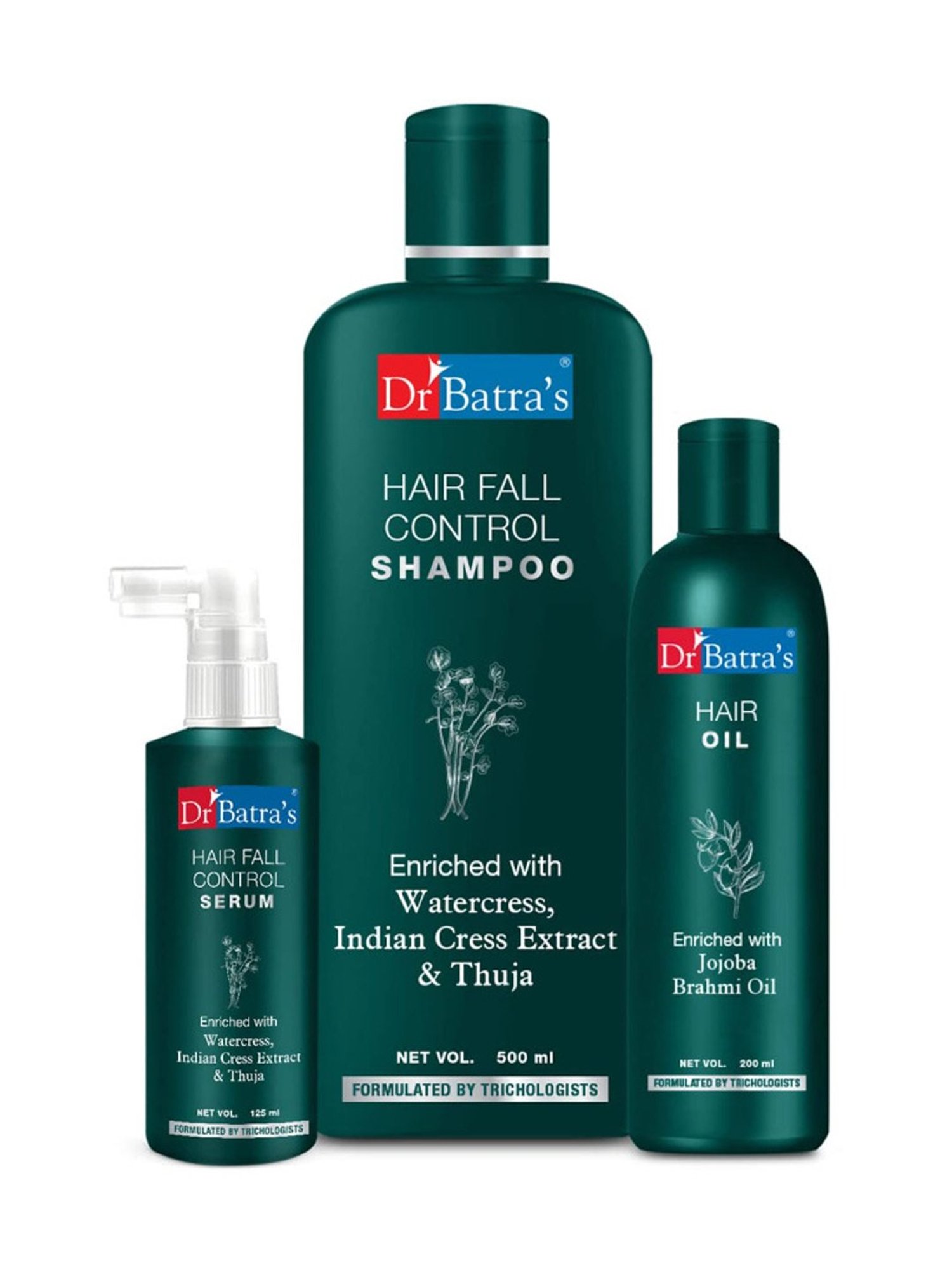 Dr. Batra's Hair Fall Control Serum, Hair Fall Control Shampoo & Hair Oil