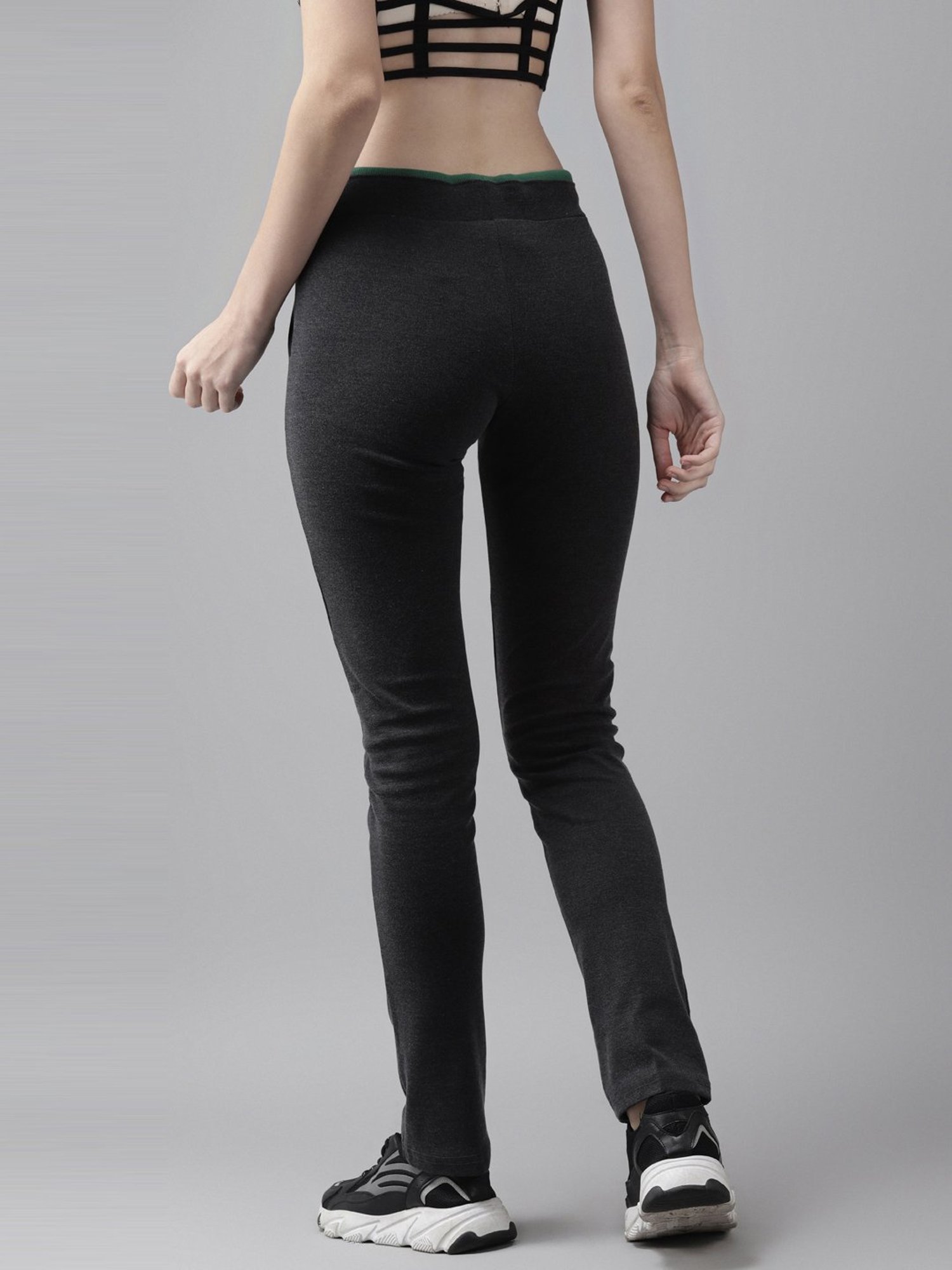 Cayman Grey Mid Rise Trackpants