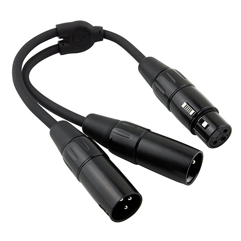 PYXF2XM XLR Female to Dual XLR Male YCable 6