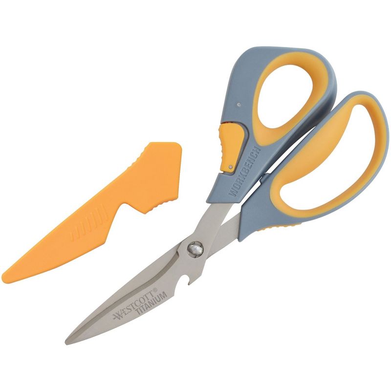 Westcott Titanium Workbench Shears 8" Gray/Yellow 16512