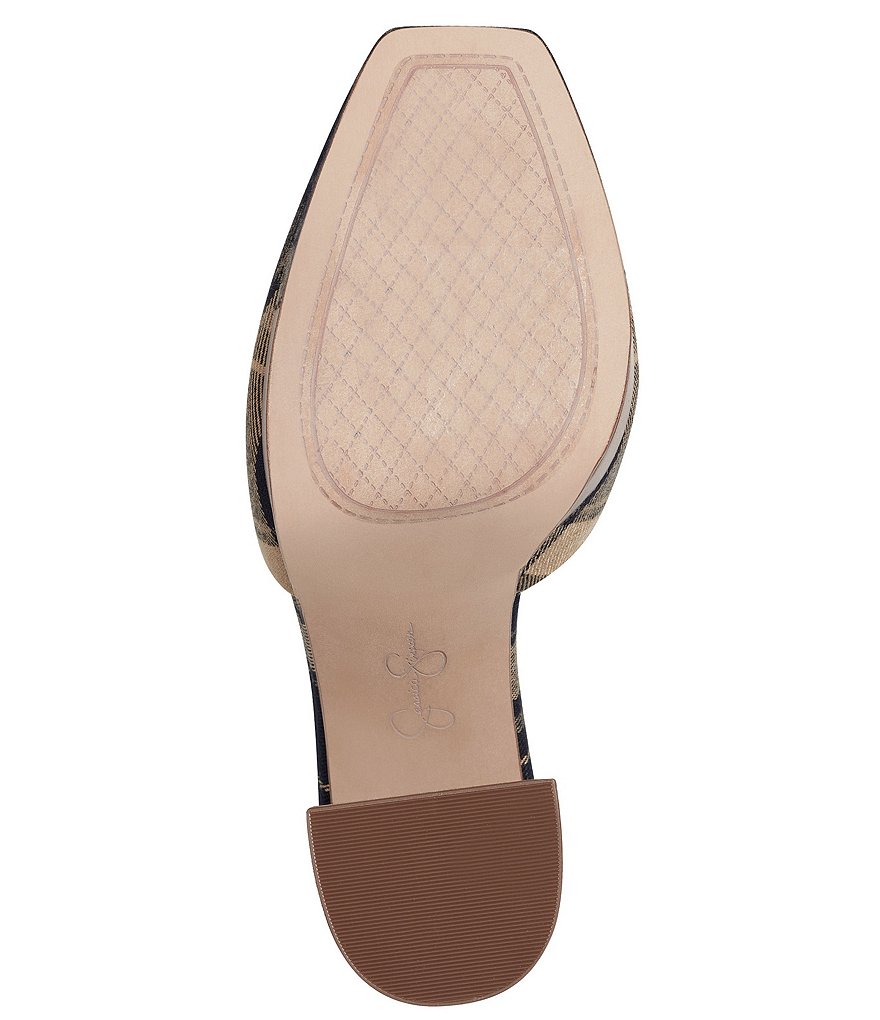Jessica Simpson Kymmie Plaid Print Ankle Strap Platform Pumps
