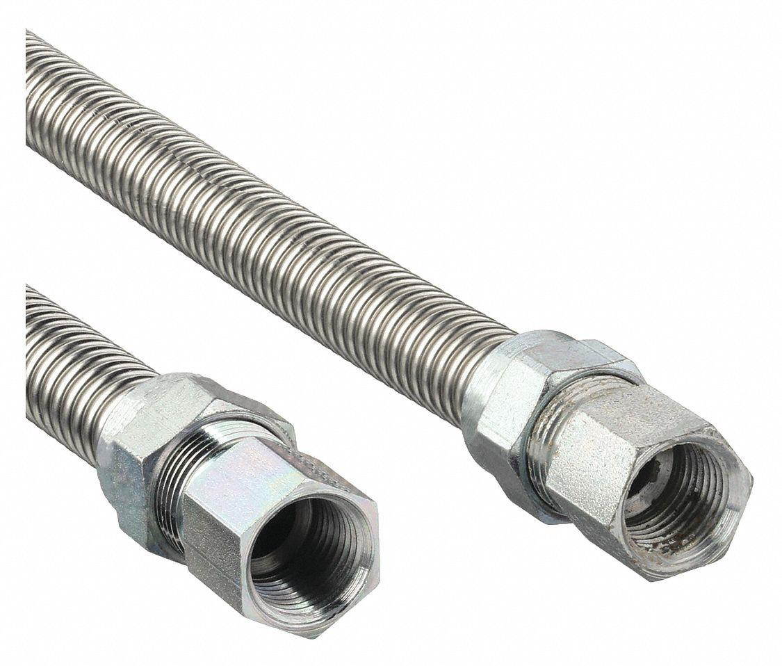 Dormont Gas Connector, Stainless Steel, 48"L x 3/4" 3/4"   30-4242-48