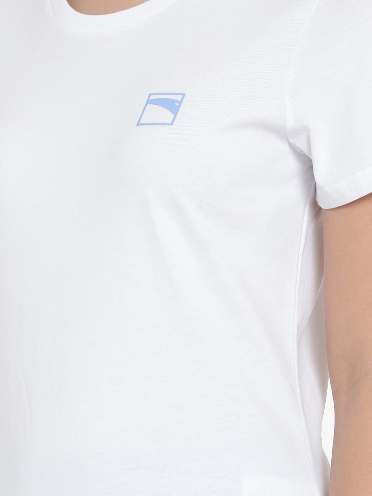 Anta White Cotton Sports T-Shirt