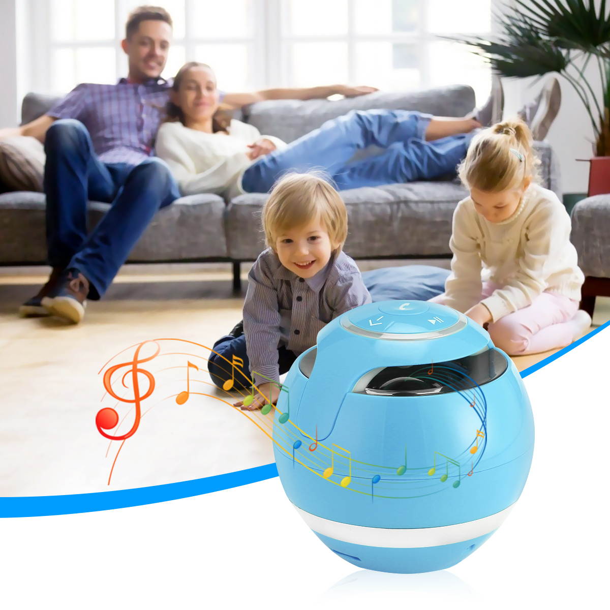 Wireless LED Mini Bluetooth Speaker Portable Super Bass Stereo USB/TF/FM Radio Black