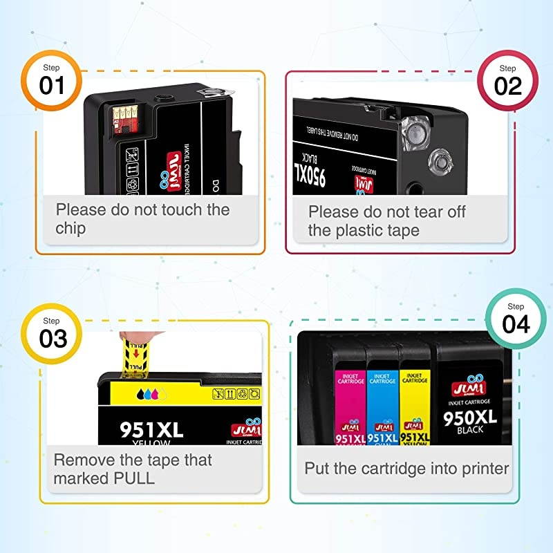 Compatible Ink Cartridge Replacement for HP 950XL 951XL 950 951 for Officejet Pro 8610 8600 8620 8630 8640 8660 8100 8615 8625 251dw 271dw 276dw Printer 3 Black 2 Cyan 2 Magenta 2 Yellow