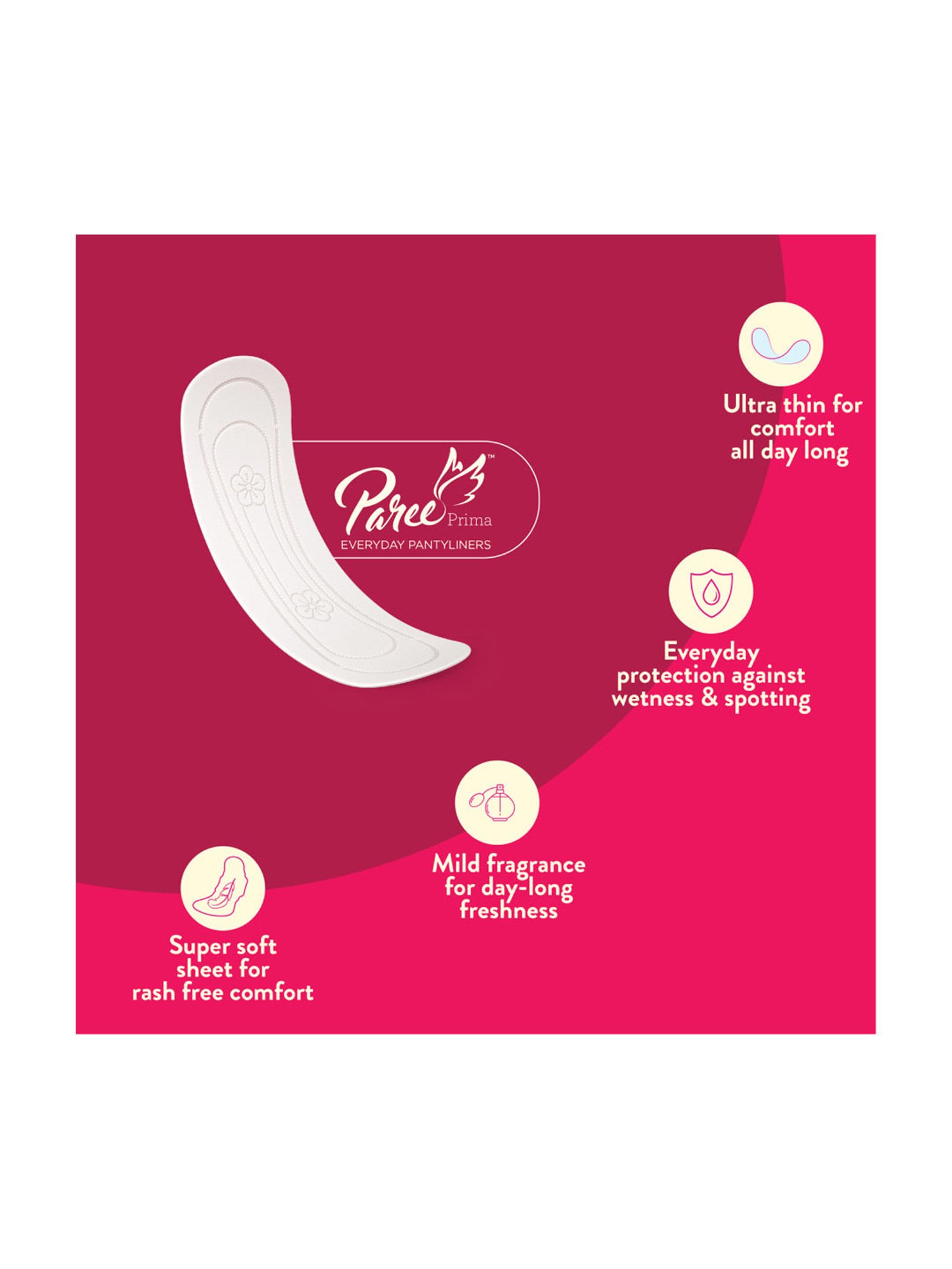 Paree Prima Ultra-Thin Pantyliners for Women - 25 Pcs (Pack of 2)