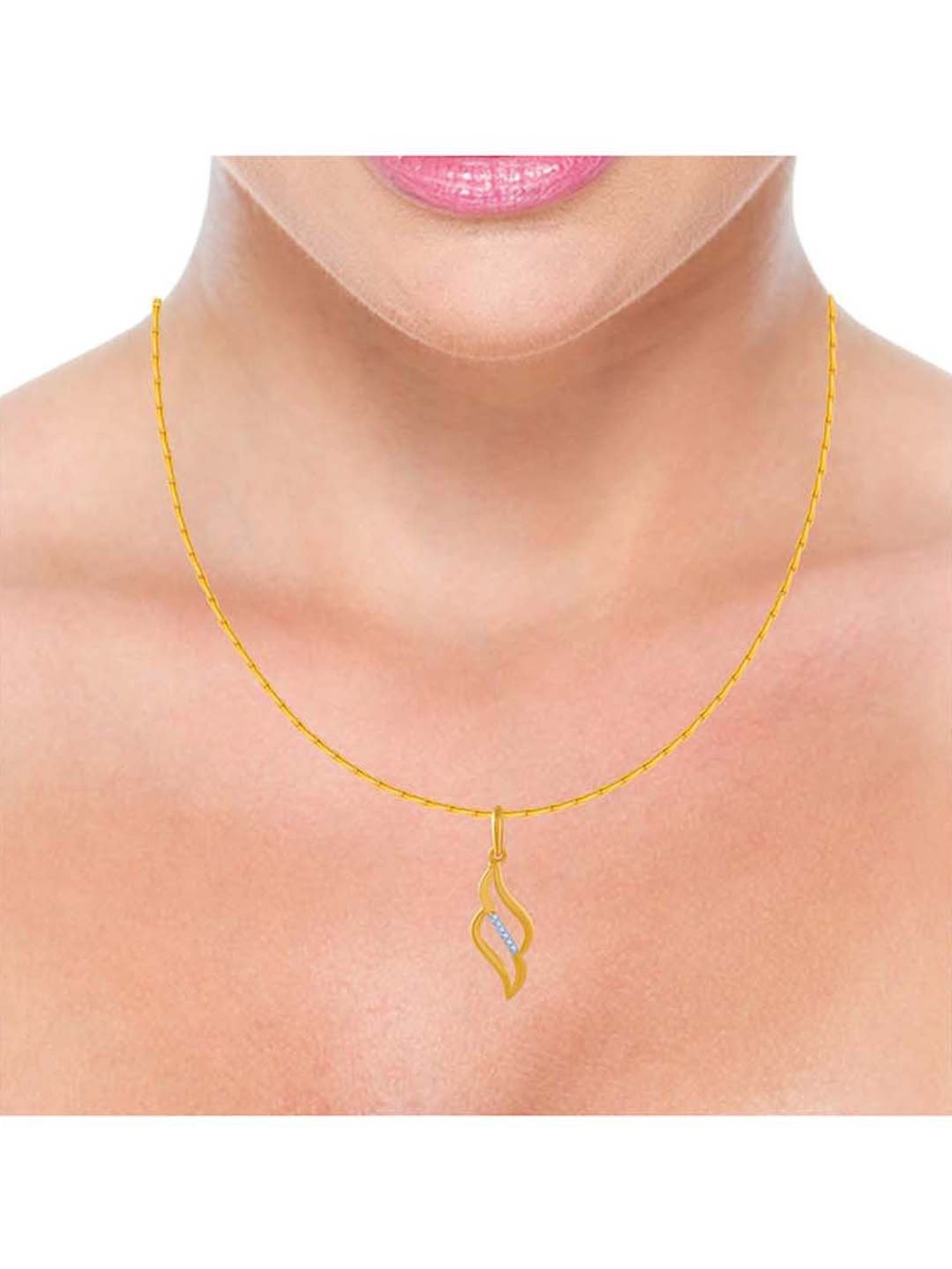 P.C. Chandra Jewellers 14 kt Gold Pendant without Chain