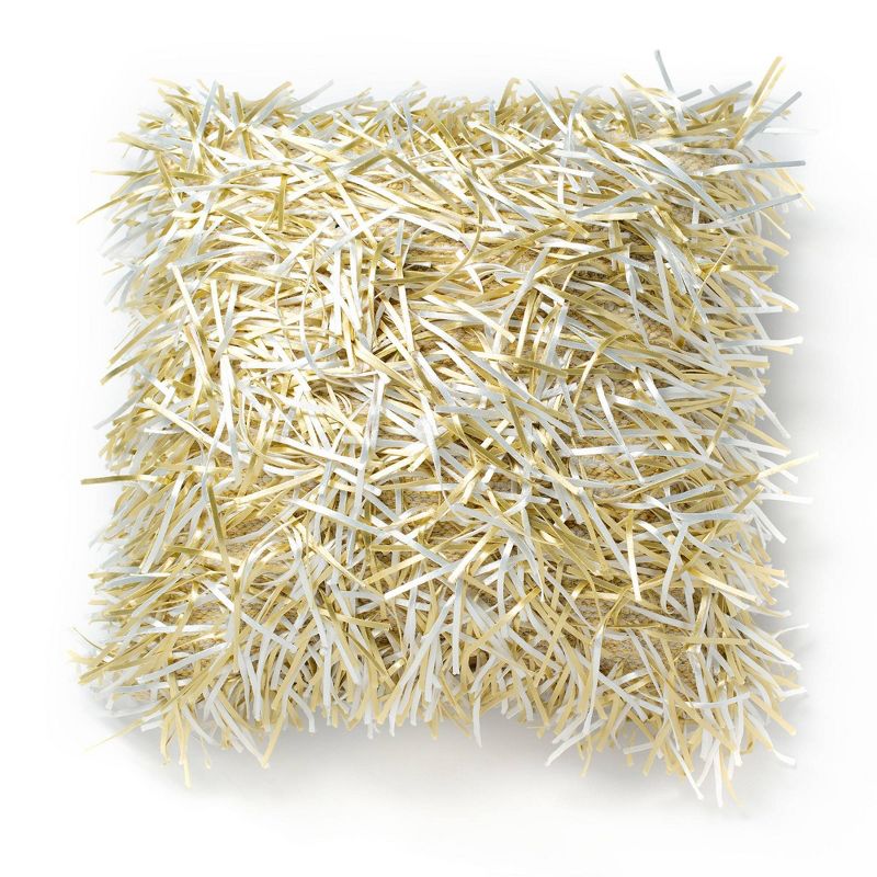 18"x18" Nessie Square Throw Pillow Gold - Sure Fit