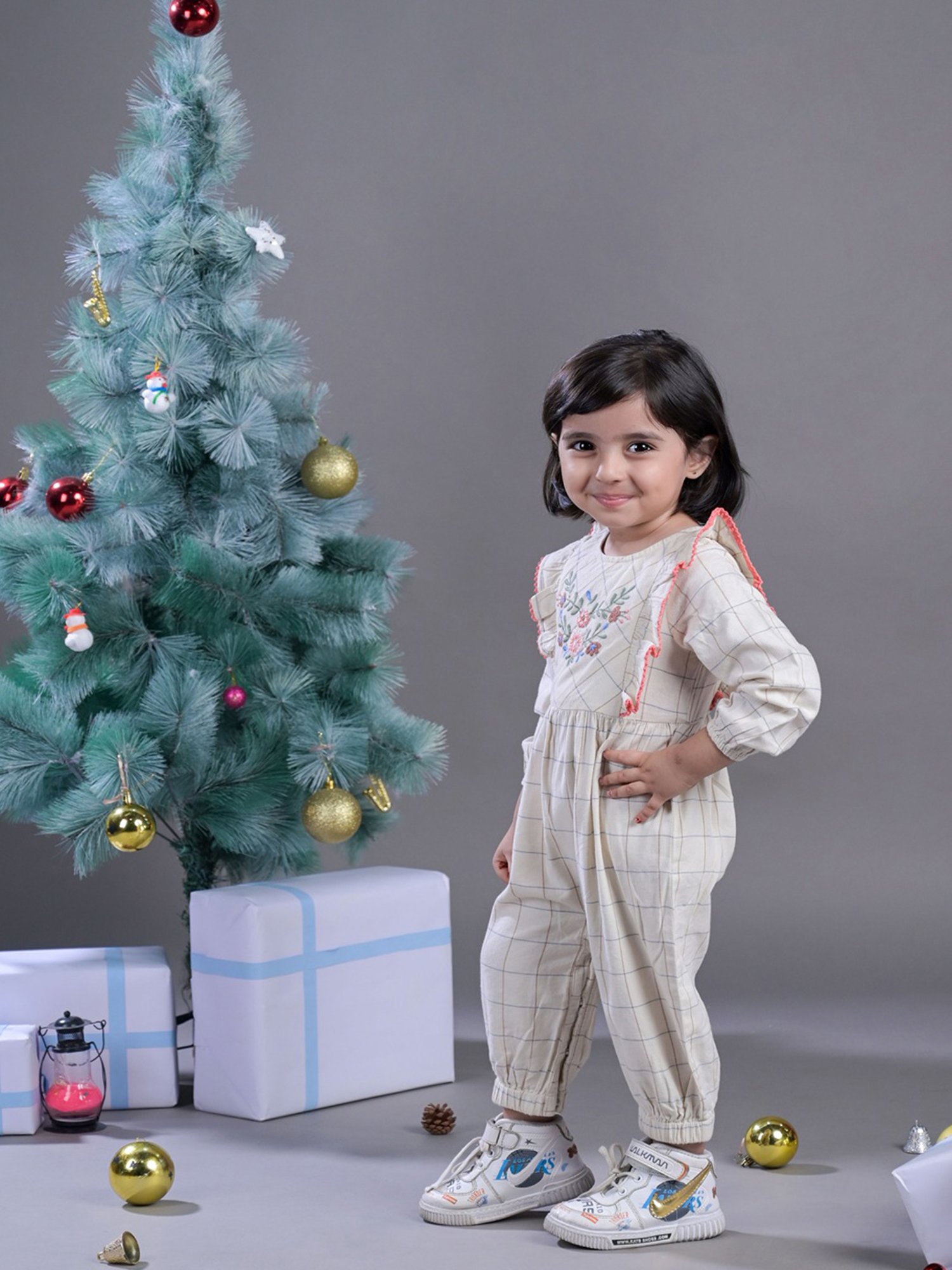 Budding Bees Kids Blue Ombre Jumpsuit with Attached Bow