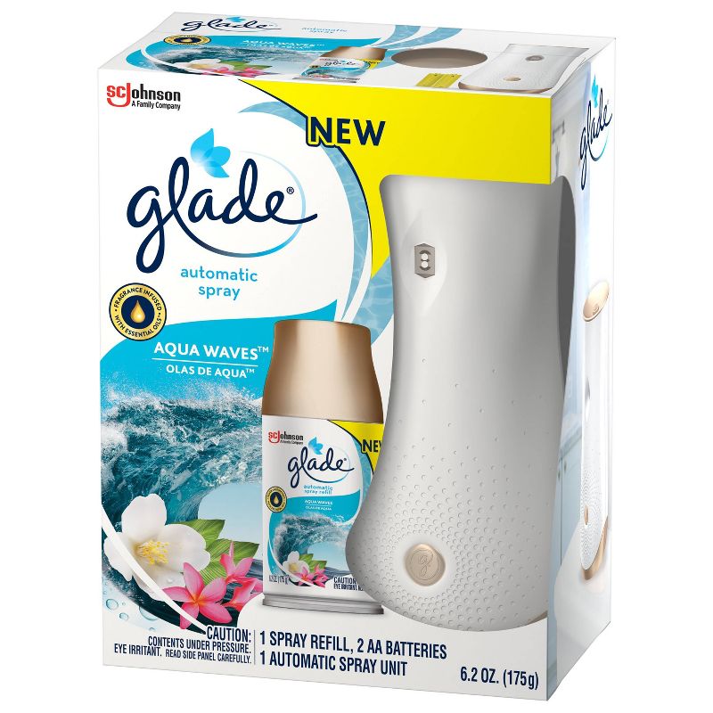 Glade Aqua Waves Automatic Spray Starter Kit - 6.2oz
