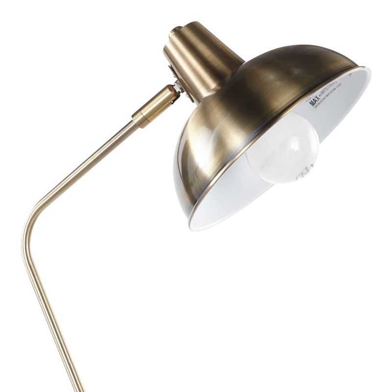 Metal Contemporary Darby Floor Lamp Black (Includes LED Light Bulb) - LumiSource