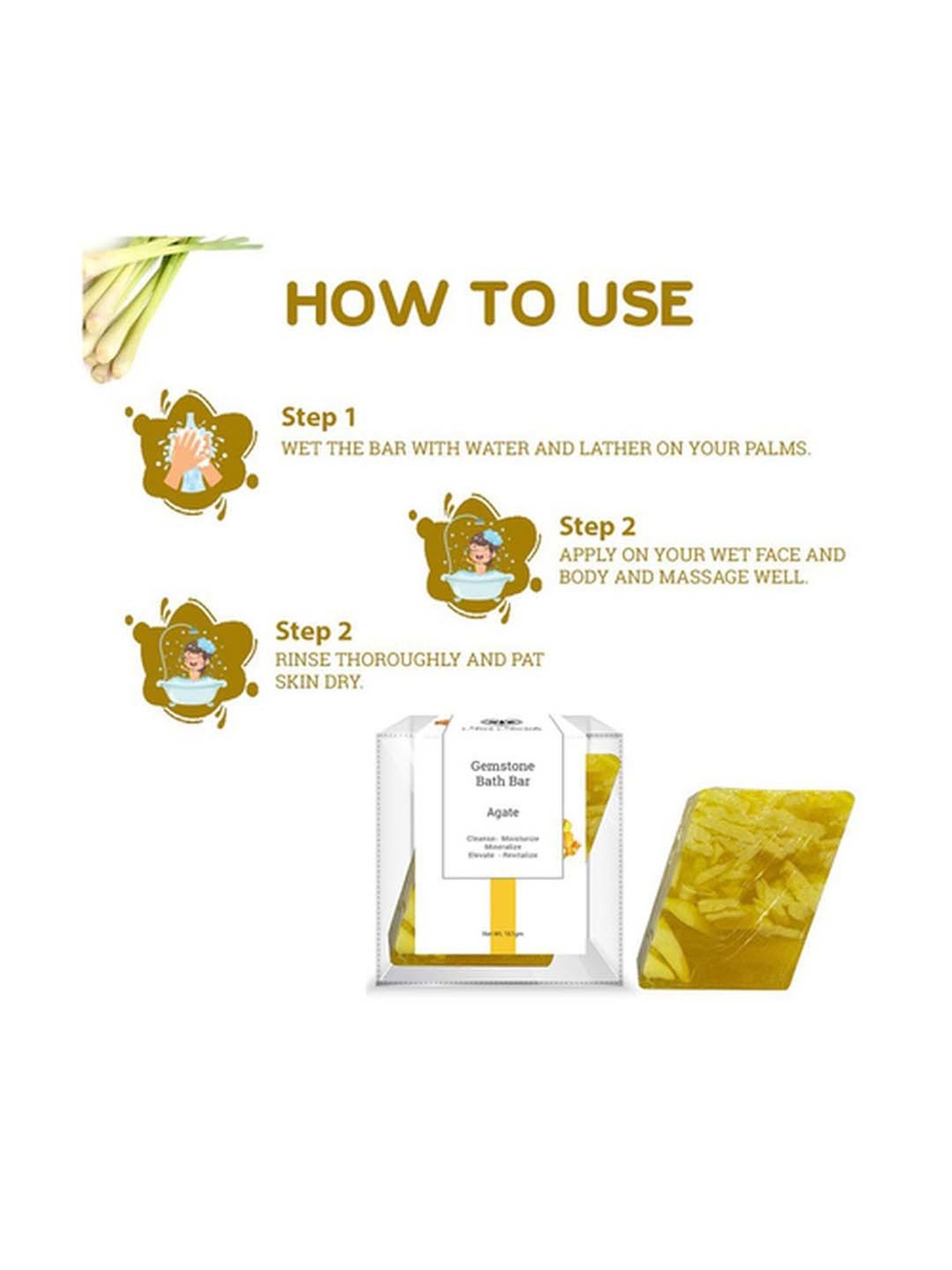 Seer Secrets Agate Gemstone Bath Bar - 161 gm