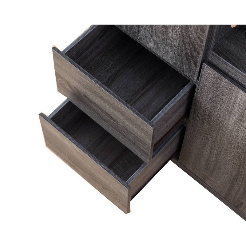 Austin Wine Cart Brown/Black - Linon