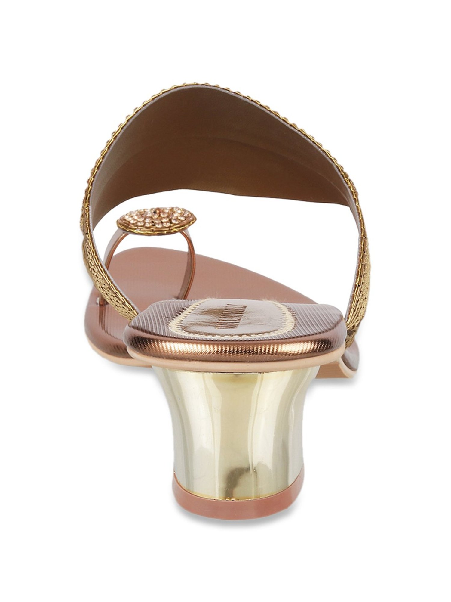 Walkway Women's Antique Gold Toe Ring Sandals