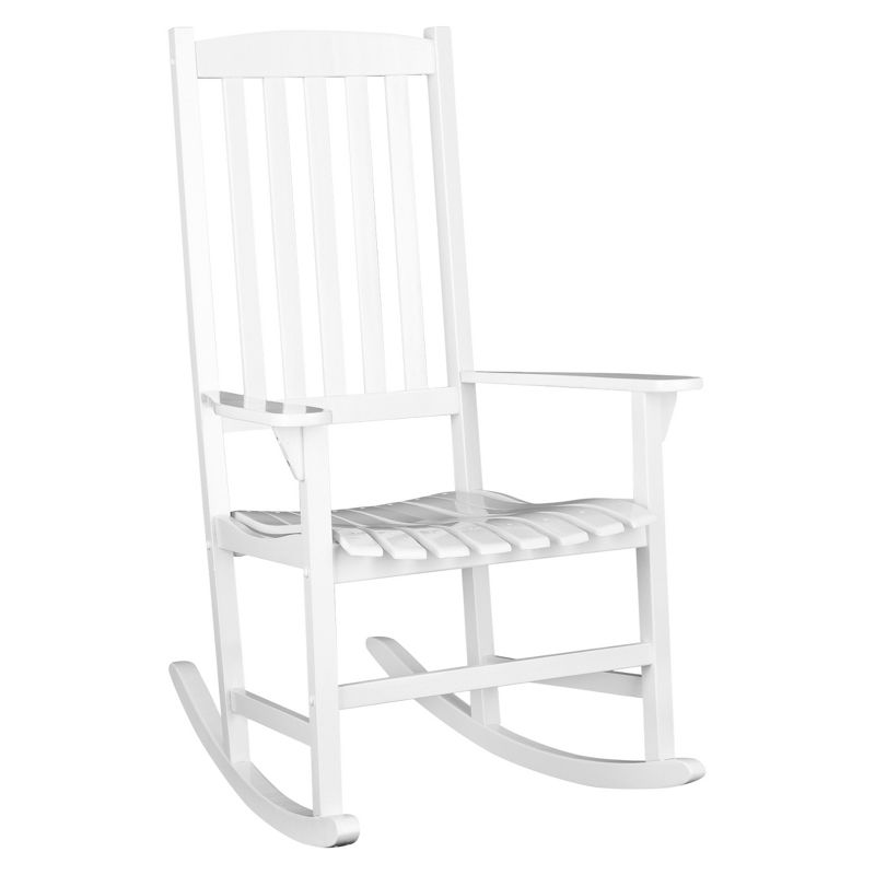 Belize Hardwood Porch Rocker - White - Aiden Lane