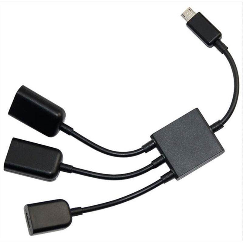 3 In 1 USB OTG Cable Adapter Micro USB Hub USB OTG Adapter For Smartphone High Quality For Samsung Micro USB HUB OTG
