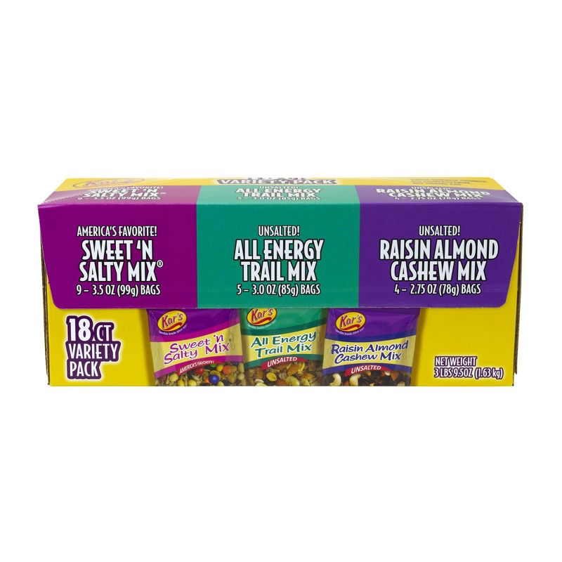 Kar's Trail Mix Variety Pack - 18 ct