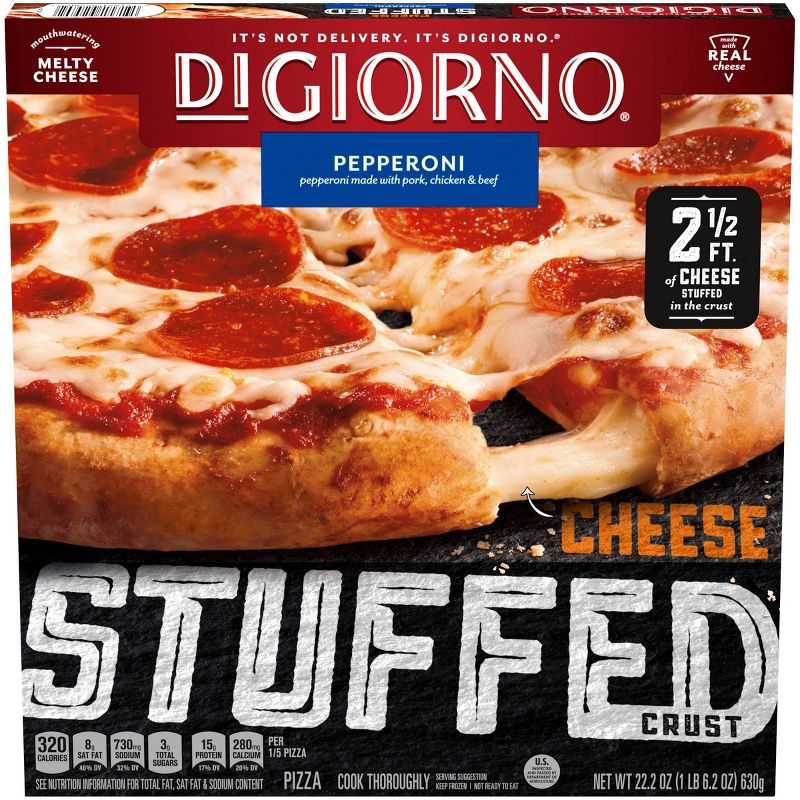 DiGiorno Pepperoni Frozen Pizza with Cheese Stuffed Crust - 22.2oz
