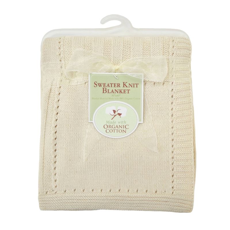 TL Care Organic Cotton Sweater Knit Swaddle Blanket - Natural