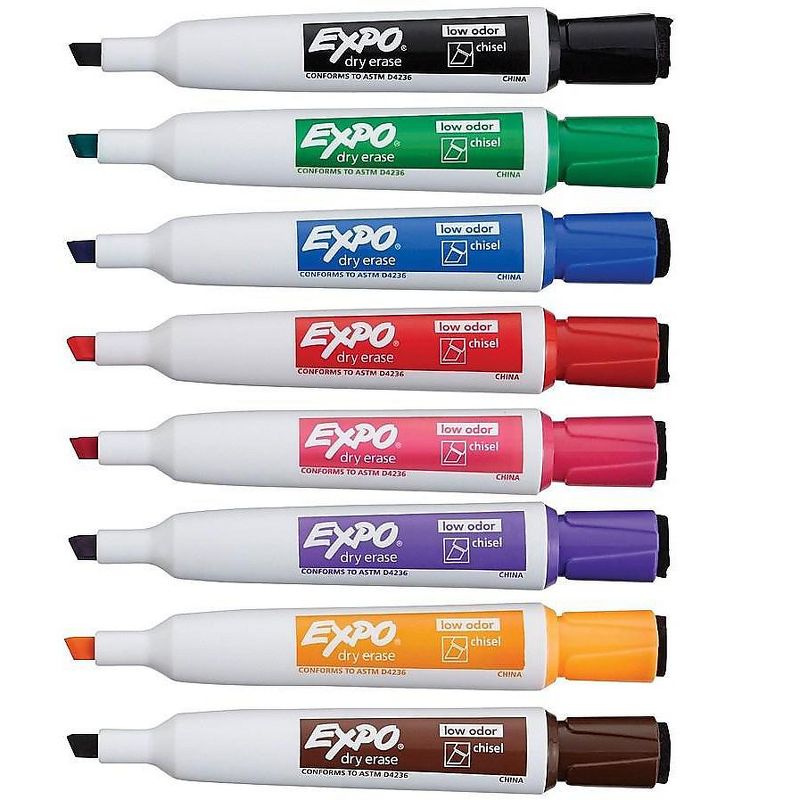 EXPO Magnetic Dry Erase Marker Chisel Tip Assorted 8/Pack 1944741