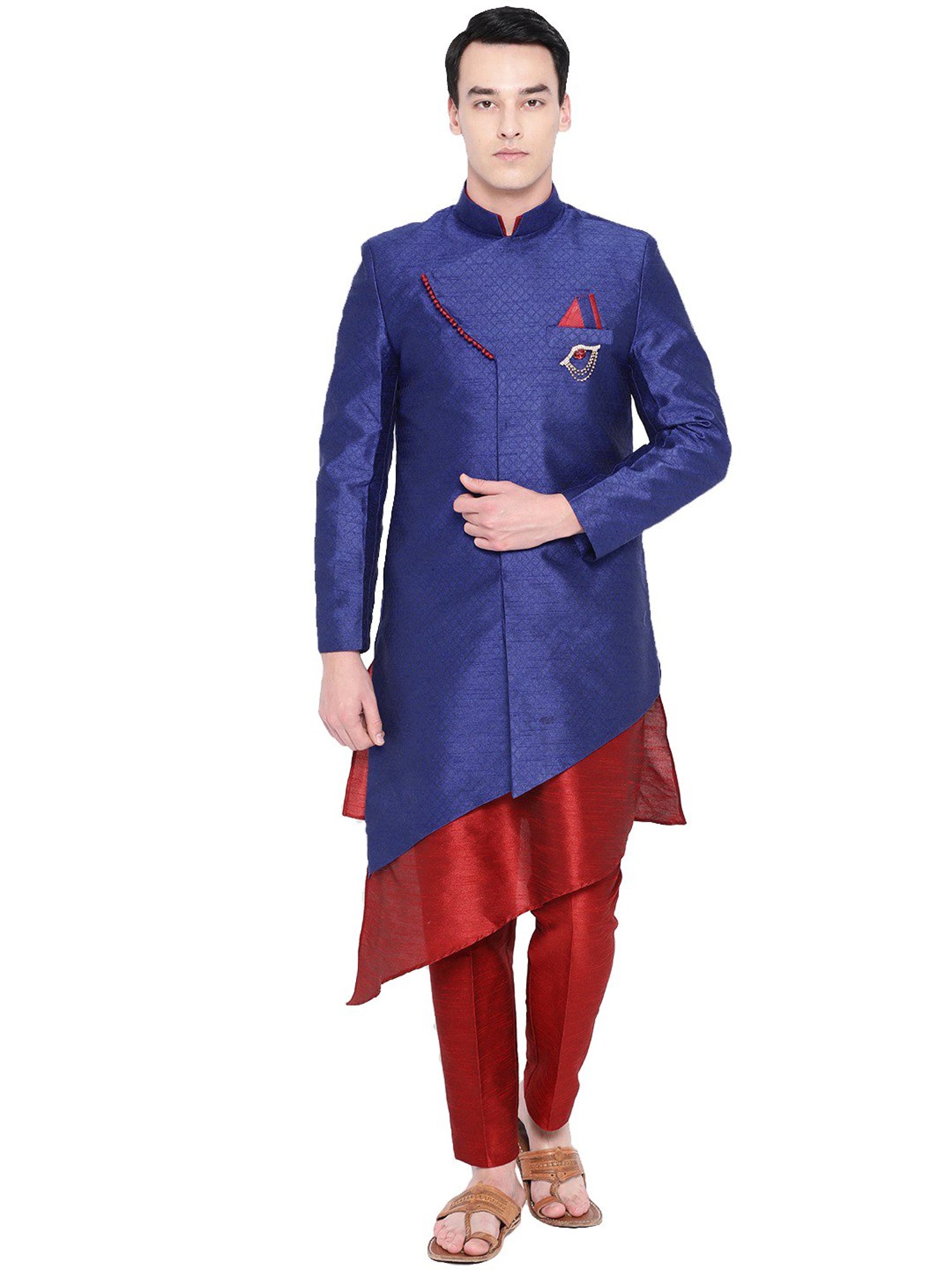 SG RAJASAHAB Multi Regular Fit Kurta Set