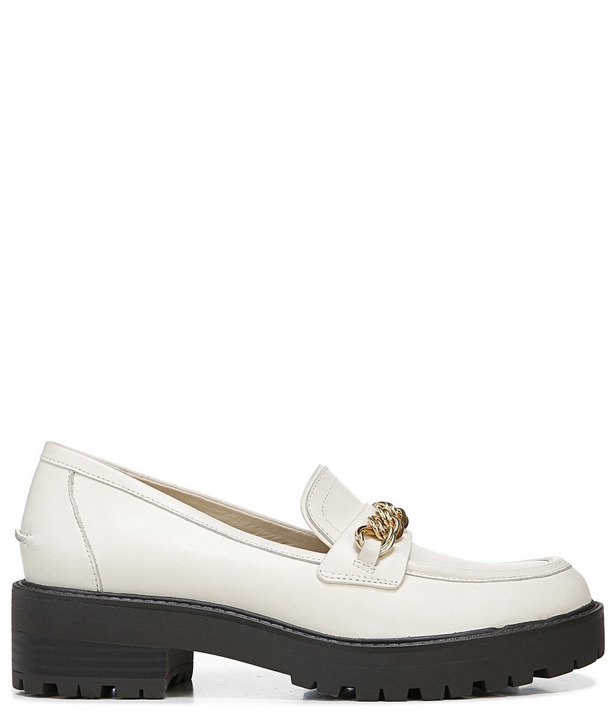Sam Edelman Taelor Leather Almond Toe Chain Detail Loafers