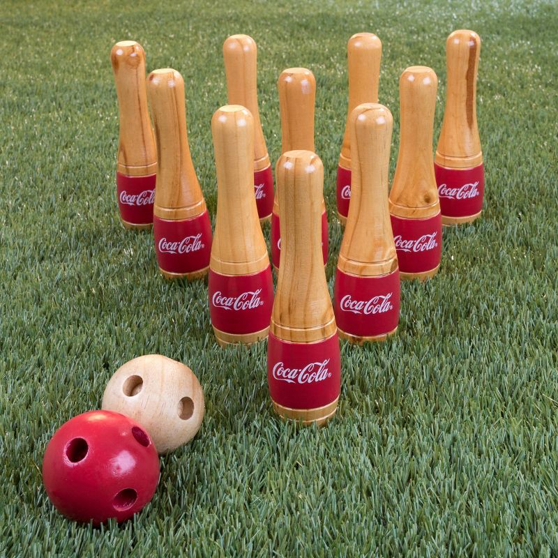 Hey! Play! Coca Cola Lawn Bowling Game with Mesh Bag