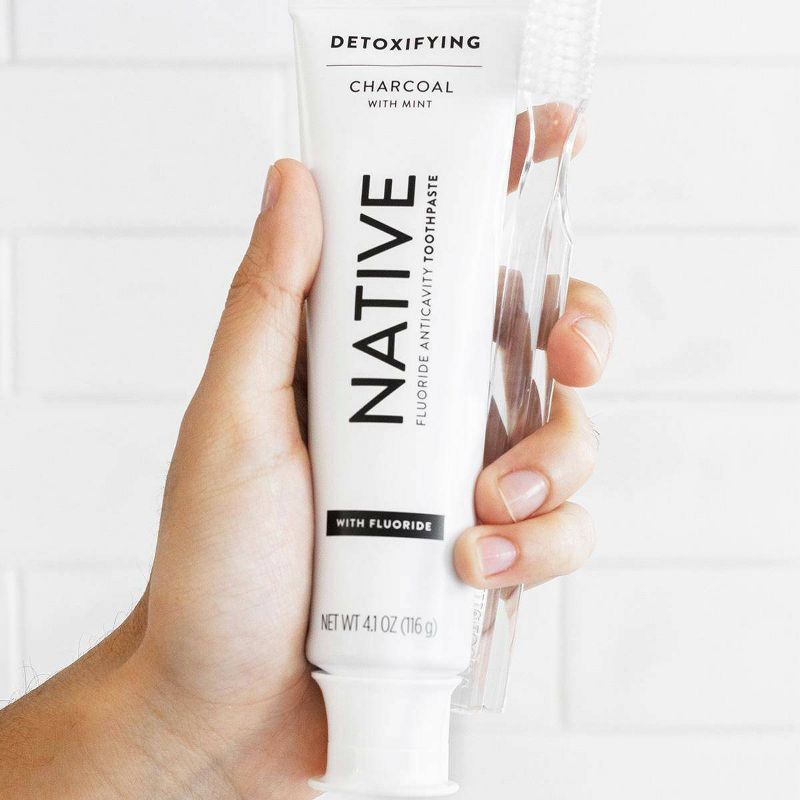 Native Charcoal with Mint Fluoride Natural Toothpaste  - 4.1 oz