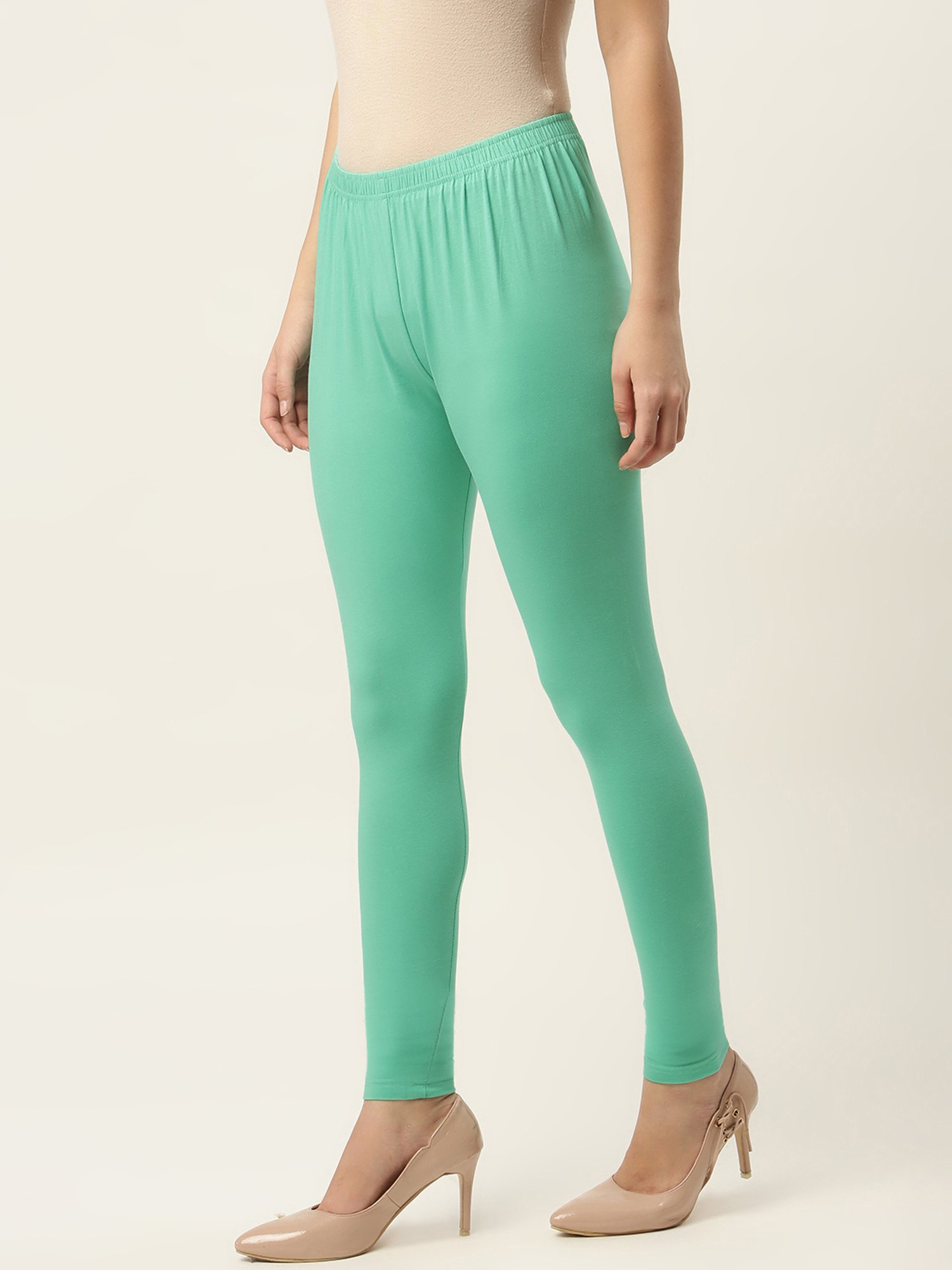 Ms.Lingies Green Cotton Leggings