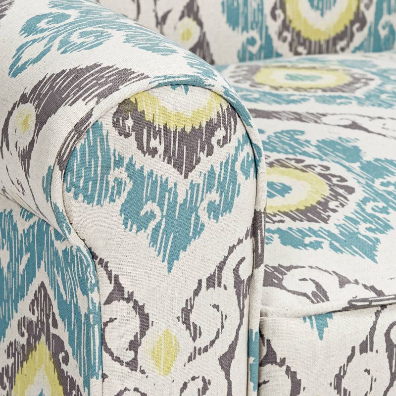 Studio 55D Lansbury Multi-Color Ikat Print Fabric Accent Chair