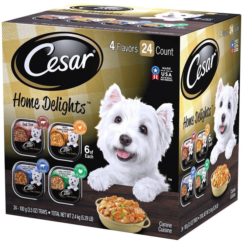 Cesar Home Delights Wet Dog Food - 3.5oz/24ct Variety Pack