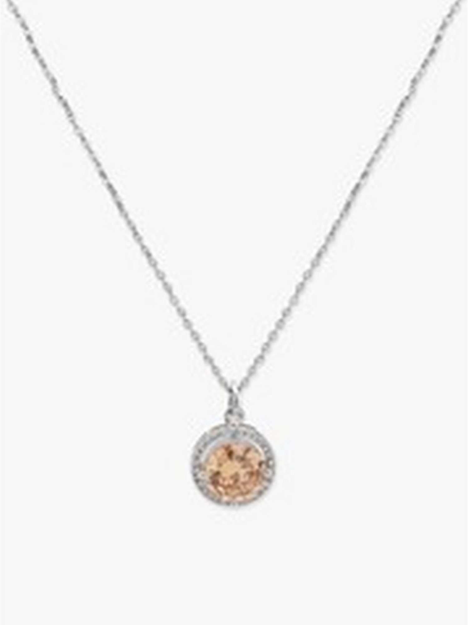 March by FableStreet 92.5 Sterling Silver Circular Zircon Pendant for Women