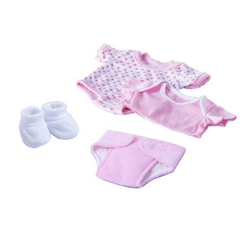 JC Toys La Newborn 14" Baby Doll 8pc Set - Pink