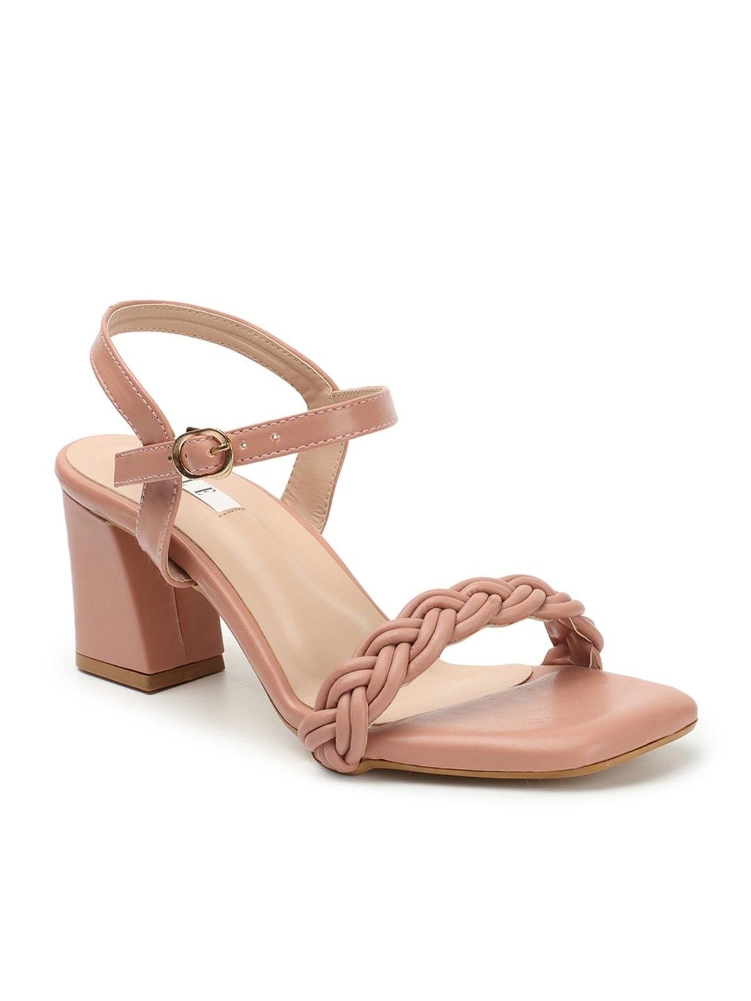 Elle Women's Peach Ankle Strap Sandals