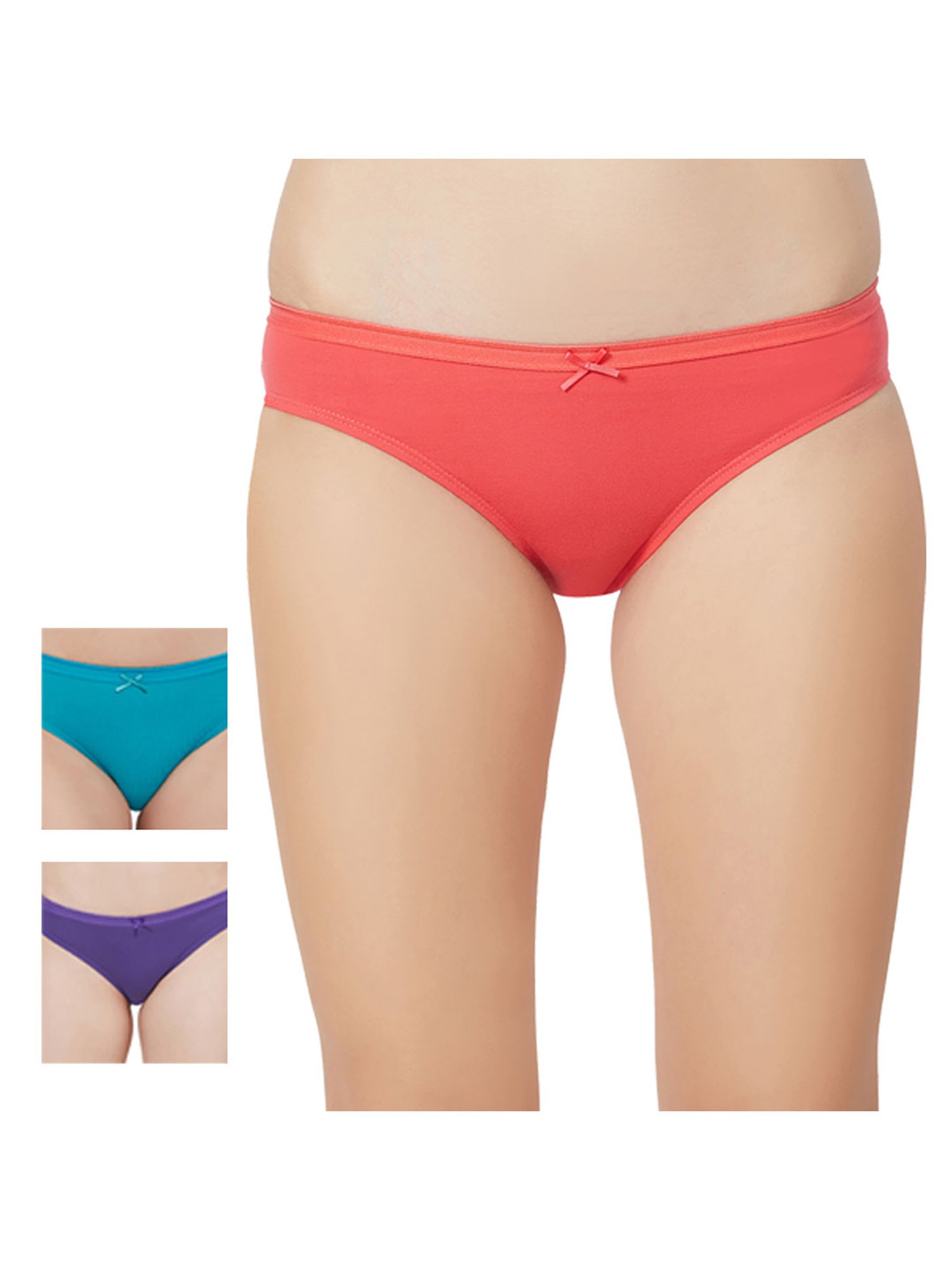 Soie Multicolor Cotton Bikini Panty (Pack of 3)