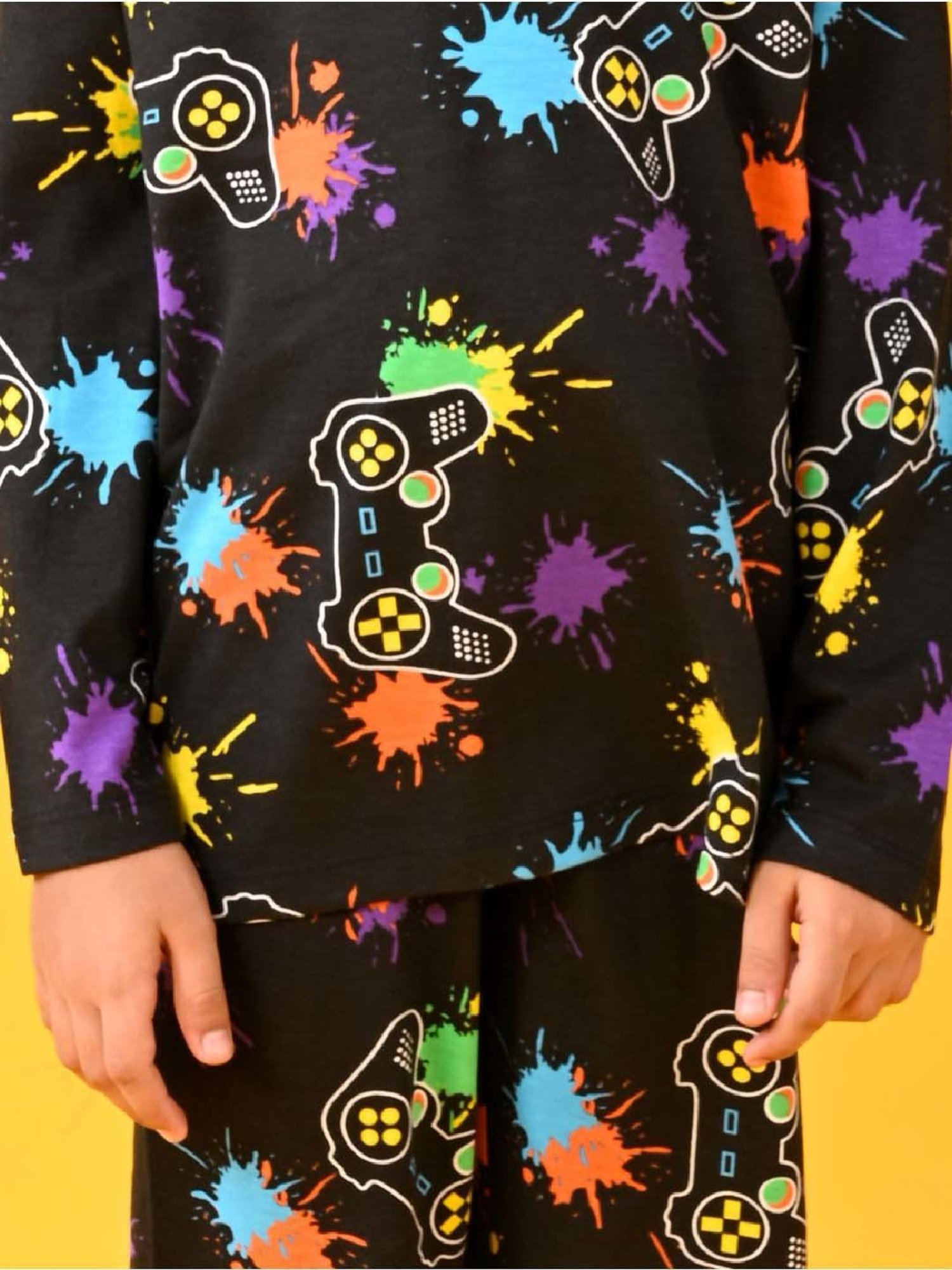 Nite Flite Boys Navy & Grey Born to Play Cricket Pyjama Set