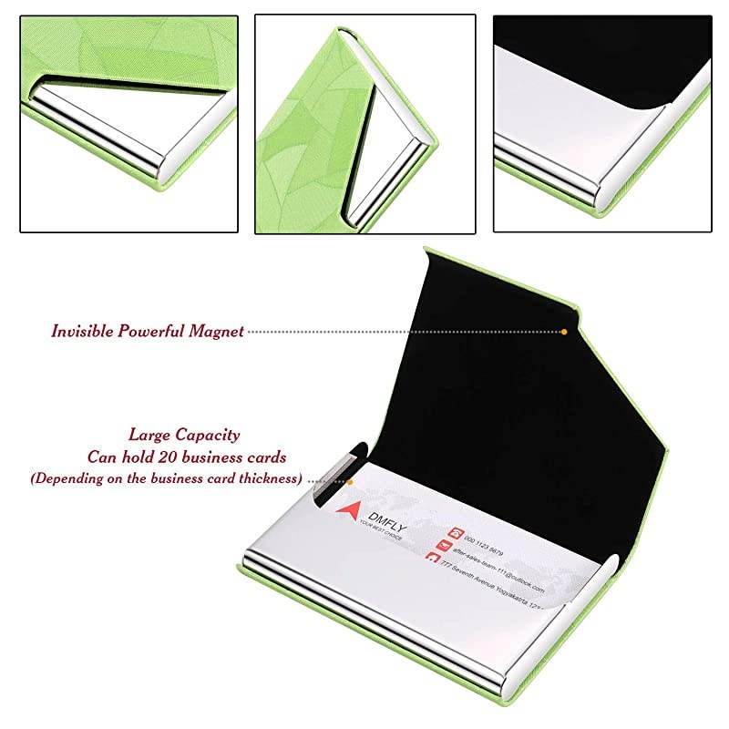 Card Holder, Metal Card Case Pocket, Card Holder for Women & Men, Professional PU Leather Card Holders Name Card Holder Purse Card Case with Magnetic Closure, Black-xbz