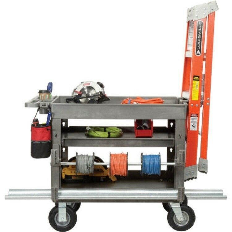NEW! 3 Tray Shelf Service & Utility Cart, 44&rdquo; x 25-1/2&rdquo;, 8" Pneumatic whls!!