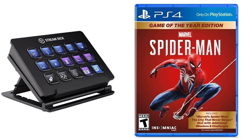 Elgato Stream Deck - Live Content Creation Controller & Marvel's Spider-Man: Game of The Year Edition - Playstation 4