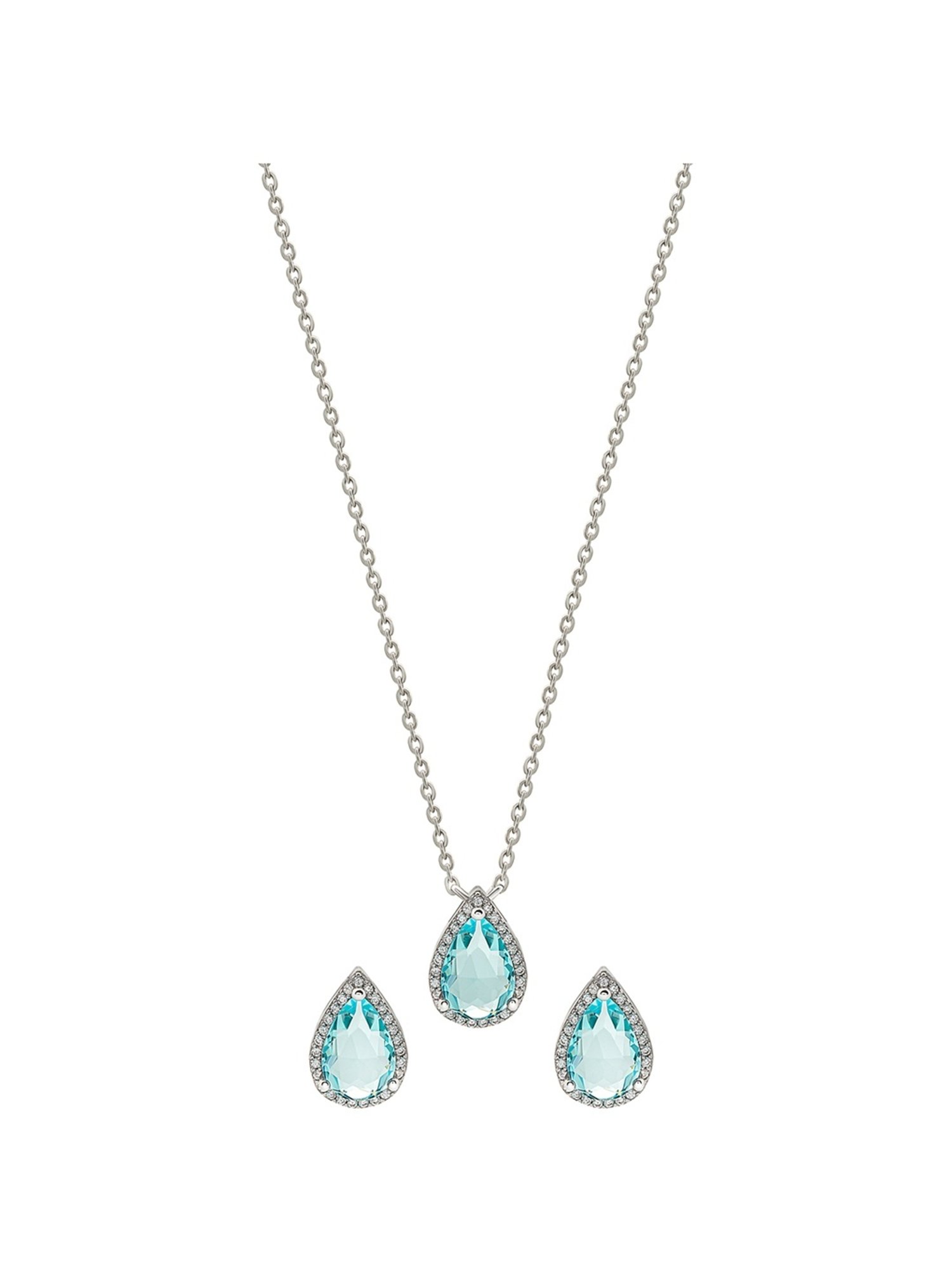 Zavya 92.5 Sterling Silver Pearlescent Elegance Pendant with Chain for Women