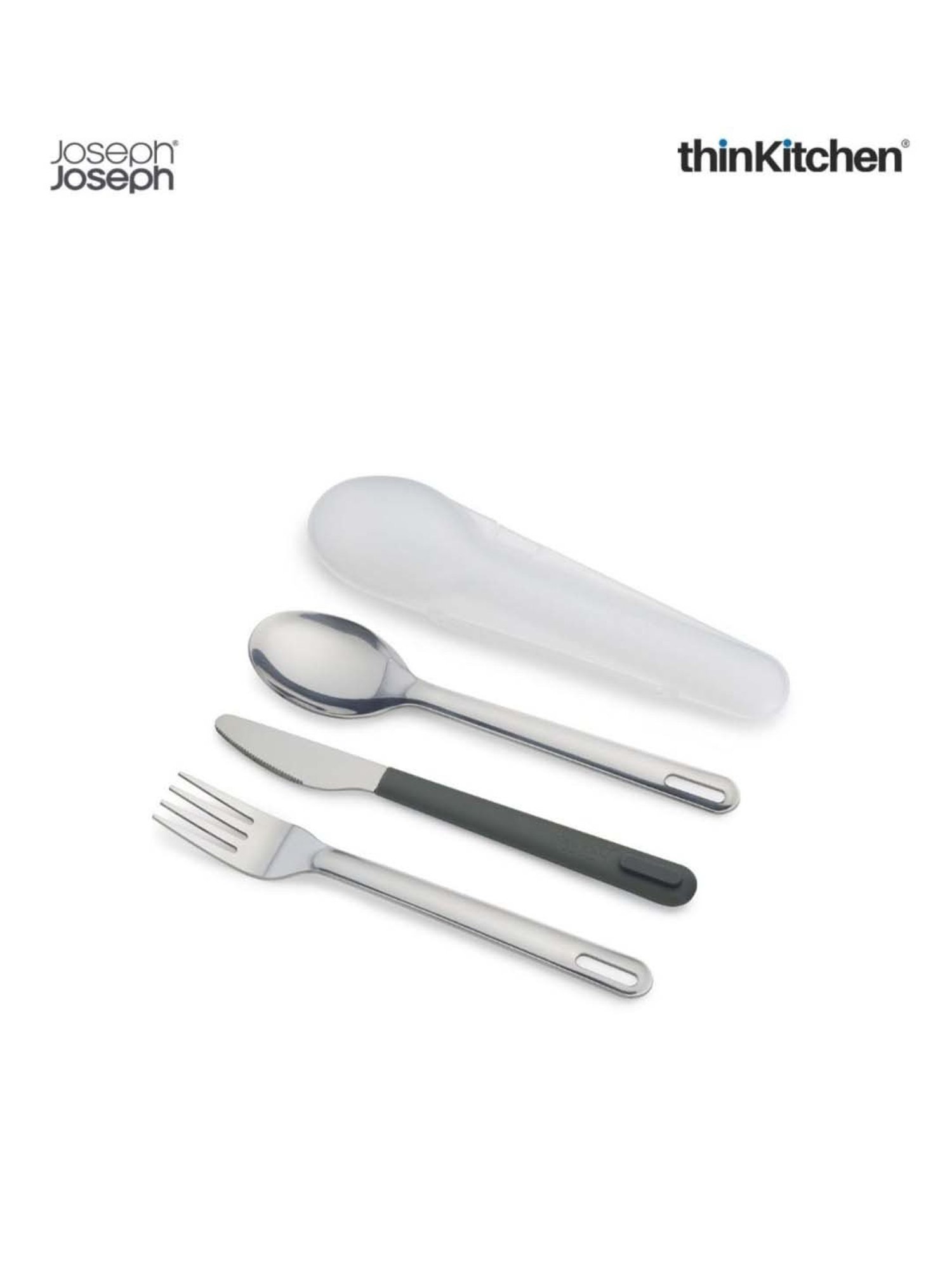 Joseph Joseph Silver Stainless Steel GoEat Cutlery - Set of 3