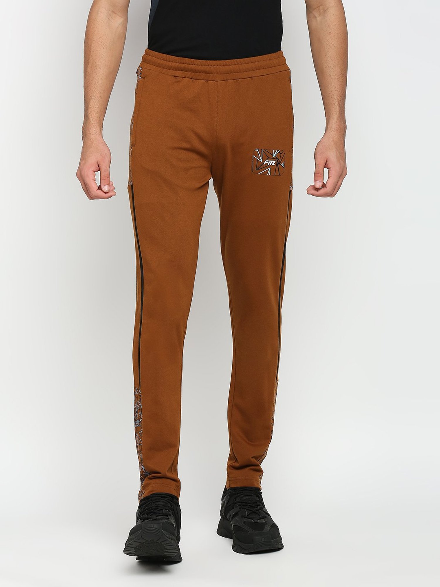 Fitz Brown Slim Fit Trackpants